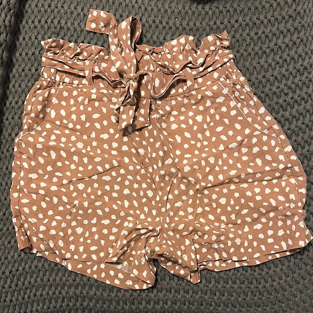 Thread & Supply Tan High Waist Shorts